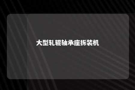 大型轧辊轴承座拆装机 